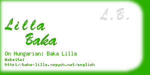 lilla baka business card